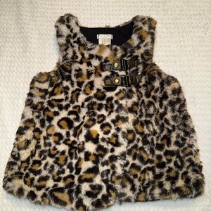 Max Studio Leopard Print Faux Fur Vest for Kids
